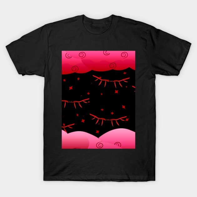 Vampiric Red Sky T-Shirt by Hidkrosa